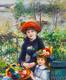 картина масло холст Копия картины Пьера Огюста Ренуара "Две сестры (На террасе)", художник С. Камский, Репродукции картин