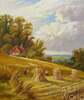 картина масло холст Копия работы Генри Паркера "A Sussex cornfield" (Кукурзное поле в Сассексе), художник А. Шарабарин, Репродукции картин