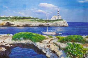 Картина маслом «Морская прогулка у маяка» Артворлд.ру