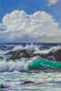 картина масло холст Морской пейзаж маслом "В изумрудном море N2", Лагно Дарья, LegacyArt