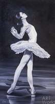 Картина маслом "Балерина. Танец белого лебедя" Артворлд.ру