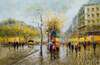 картина масло холст Пейзаж Парижа Антуана Бланшара "Boulevard Haussmann (Бульвар Осман, копия Кристины Виверс), Бланшар Антуан