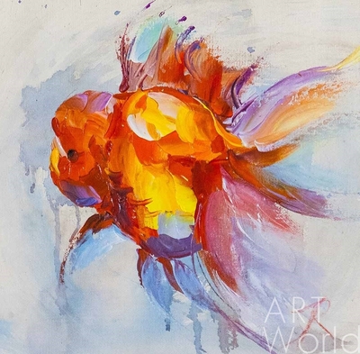 картина масло холст Картина маслом "Золотая рыбка Оранда", Родригес Хосе, LegacyArt
