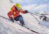 картина масло холст Картина маслом "Лыжник. На склонах Эвереста N2", Родригес Хосе, LegacyArt