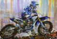 картина масло холст Картина маслом "Мотоциклист. Жажда скорости", Родригес Хосе, LegacyArt