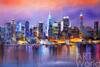 картина масло холст Картина маслом "Огни ночного города. Нью-Йорк", Ромм Александр, LegacyArt Артворлд.ру