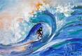 картина масло холст Картина маслом "Серфинг на больших волнах", Родригес Хосе, LegacyArt