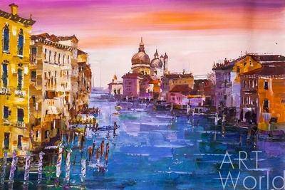 картина масло холст Картина маслом "Венеция. Прогулка по Большому каналу", Родригес Хосе, LegacyArt