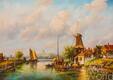 картина масло холст Картина маслом "Голландский пейзаж с мельницей N2", Ромм Александр, LegacyArt