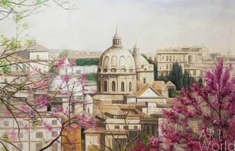 Картина маслом "Рим весной" Артворлд.ру