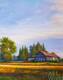 картина масло холст Пейзаж природный "Летним днем в деревне N3"  , Ромм Александр, LegacyArt