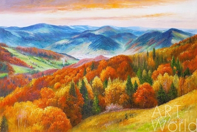 картина масло холст Картина маслом "Осень в горах", Ромм Александр, LegacyArt