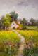 картина масло холст Картина маслом "Домик в деревне N2", Картины в интерьер, LegacyArt