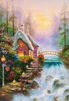 Копия картины Томаса Кинкейда "Любимый коттедж  (Sweetheart Cottage)", худ. А.Ромм Артворлд.ру