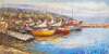 картина масло холст Картина "Пейзаж с парусниками на фоне города N2", Виверс Кристина, LegacyArt