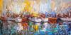 картина масло холст Картина "Пейзаж с парусниками на фоне города N3", Влодарчик Анджей, LegacyArt Артворлд.ру