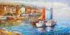 картина масло холст Картина "Пейзаж с парусниками на фоне города N6", Виверс Кристина, LegacyArt Артворлд.ру