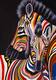картина масло холст Картина маслом "Разноцветные зебры N10", Виверс Кристина, LegacyArt