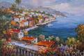 картина масло холст Вид с балкона на средиземноморский городок, Влодарчик Анджей, LegacyArt