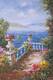 картина масло холст Средиземноморский пейзаж маслом "Вид на море с балкона N1", Влодарчик Анджей, LegacyArt