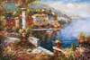 картина масло холст Средиземноморский пейзаж маслом "Вид на море с балкона N3", Влодарчик Анджей, LegacyArt