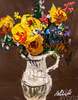 картина масло холст Натюрморт маслом "Букет жёлтых роз в кувшине", Влодарчик Анджей, LegacyArt