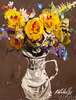 картина масло холст Натюрморт маслом "Букет жёлтых роз в кувшине N2", Влодарчик Анджей, LegacyArt