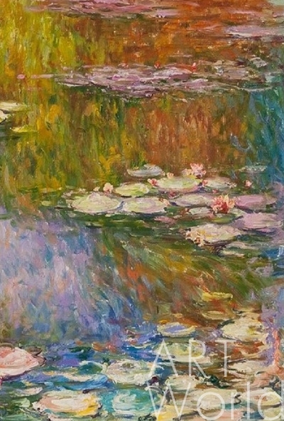 картина масло холст "Водяные лилии N37", копия С Камского картины Клода Моне, Моне Клод Артворлд.ру
