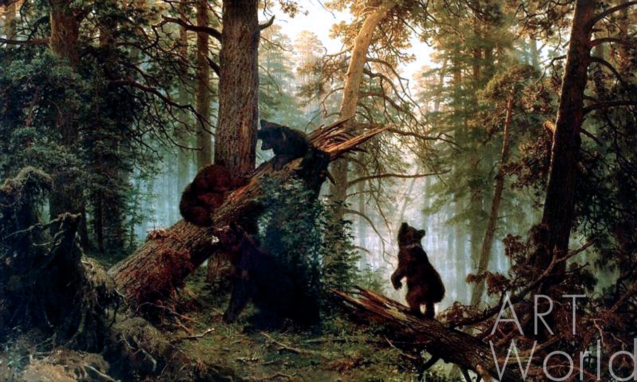 Картина Утро в сосновом лесу 70x110 30003 купить в Москве