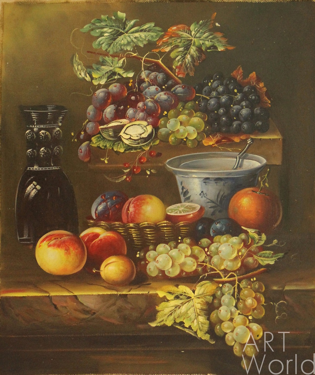 картина масло холст Натюрморт с фруктами, Картины в интерьер, LegacyArt