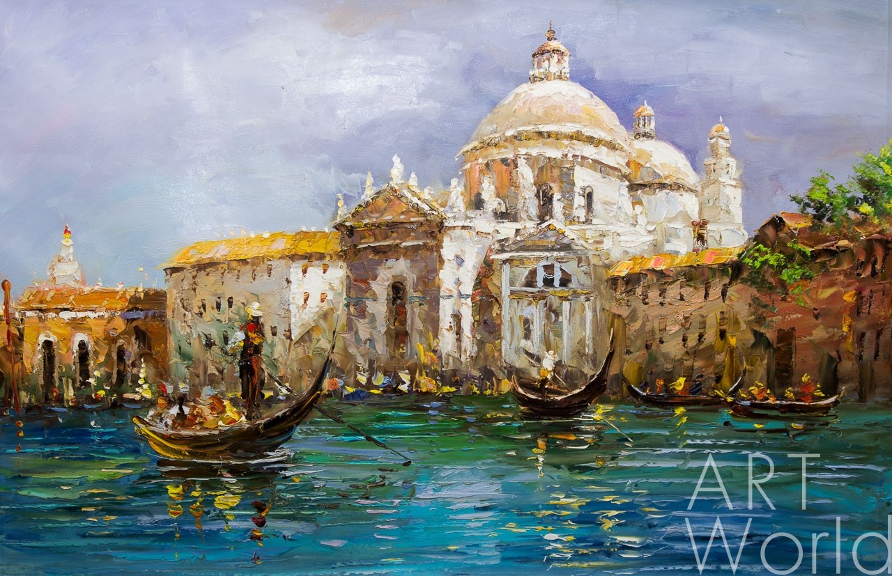 картина масло холст Картина маслом  "Венецианский пейзаж", Влодарчик Анджей, LegacyArt